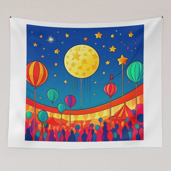 Item preview, Carnival Moon, conquered by balloon flight. designed and sold by Zofia Sosnecka.