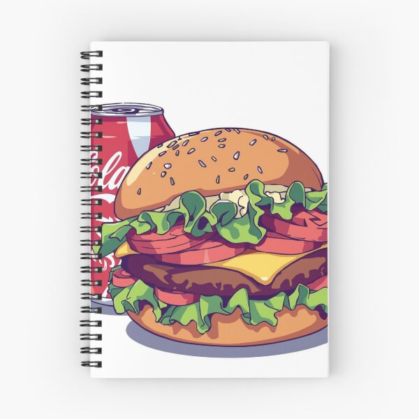 Artikelvorschau, Burger und Cola entworfen und verkauft von PrettySoul Prints.