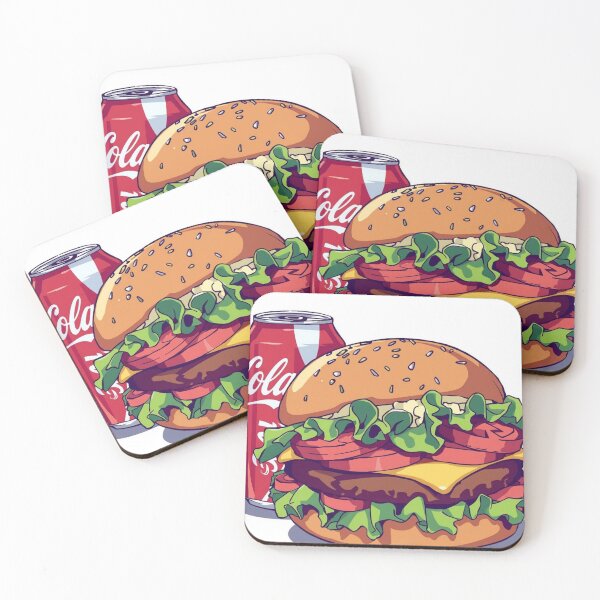 Item preview, Burger and Coke designed and sold by  PrettySoul Prints.