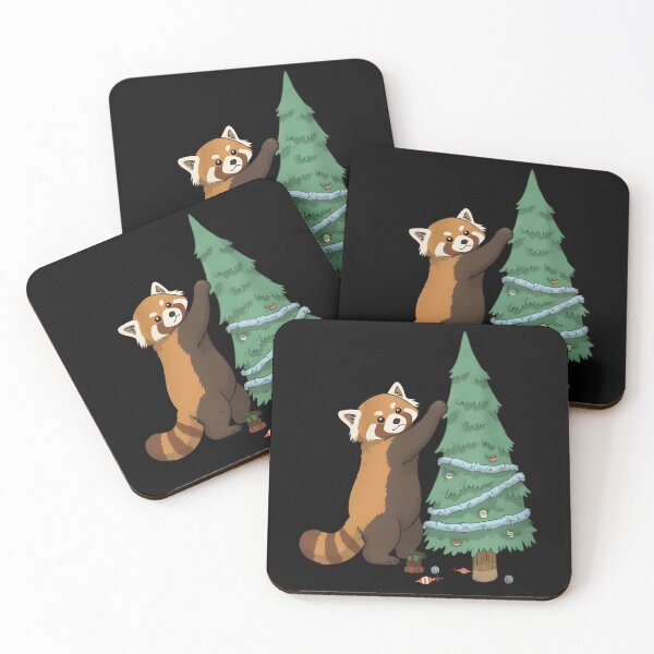 Item preview, A red panda decorating a Christmas tree,Cute baby panda Christmas classic T-shirt designed and sold by PrintMod.