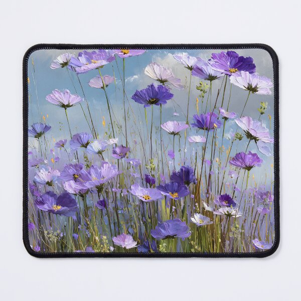 Item preview, Serene Vertical Wildflower Meadow in Lilac Impressionist Style designed and sold by daila70.