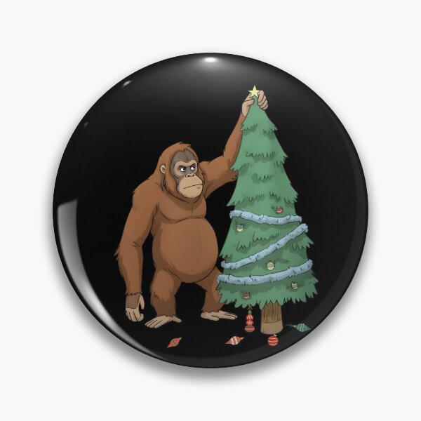 Item preview, An orangutan decorating a Christmas tree,Ugly Christmas Sweater – Orangutan Oversized T-shirt designed and sold by PrintMod.