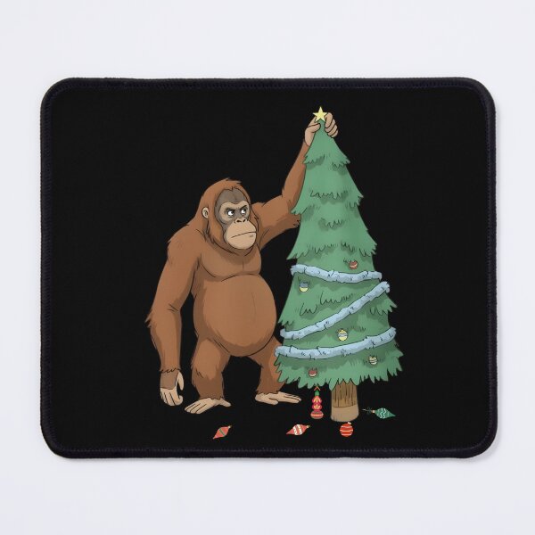 Item preview, An orangutan decorating a Christmas tree,Ugly Christmas Sweater – Orangutan Oversized T-shirt designed and sold by PrintMod.