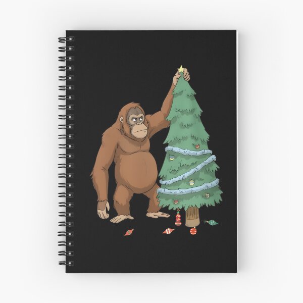 Item preview, An orangutan decorating a Christmas tree,Ugly Christmas Sweater – Orangutan Oversized T-shirt designed and sold by PrintMod.