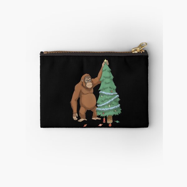Item preview, An orangutan decorating a Christmas tree,Ugly Christmas Sweater – Orangutan Oversized T-shirt designed and sold by PrintMod.
