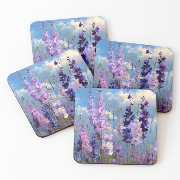 Item preview, Impressionist Pale Lilac Wildflower Field Vertical Floral Art designed and sold by daila70.
