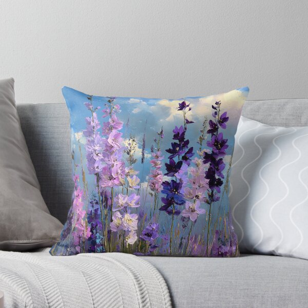 Item preview, Impressionist Pale Lilac Wildflower Field Vertical Floral Art designed and sold by daila70.