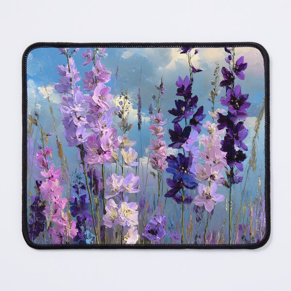 Item preview, Impressionist Pale Lilac Wildflower Field Vertical Floral Art designed and sold by daila70.