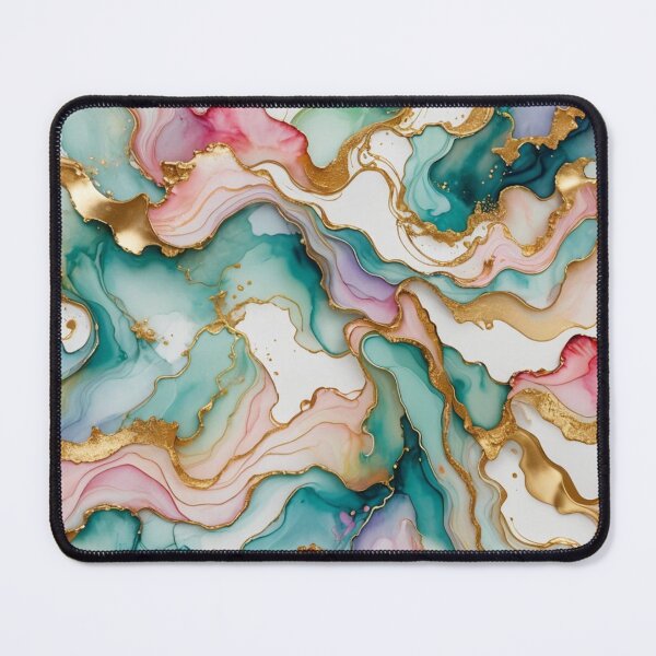 Item preview, Aqua, Pink and Gold Swirls designed and sold by FireGirlinOz.
