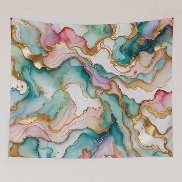 Item preview, Aqua, Pink and Gold Swirls designed and sold by FireGirlinOz.