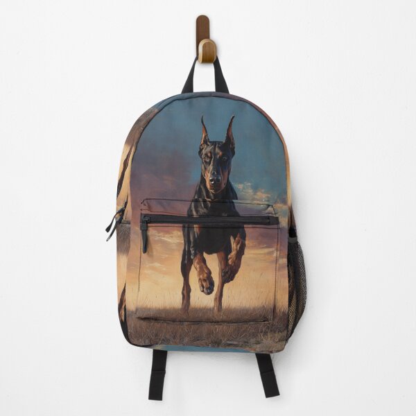 Item preview, A sleek Doberman Pinscher sprinting across an open plain at sunset, Dogs in Motion designed and sold by CDC40.