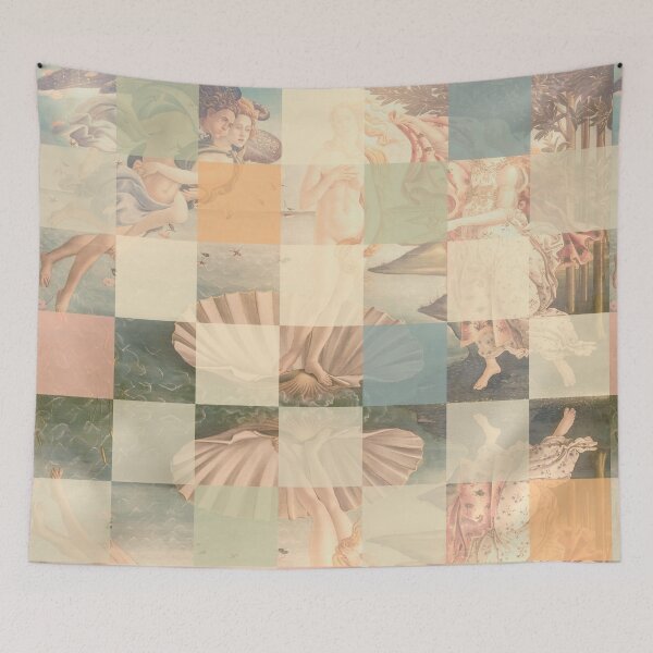 Item preview, Feminine Renaissance Checkerboard Print | The Birth of Aphrodite designed and sold by Parasocialite.