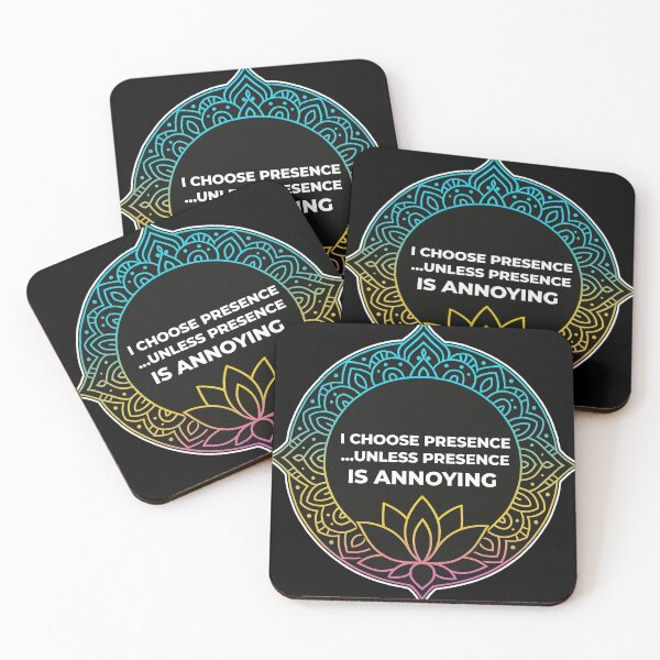 Item preview, Sarcastic Spiritual – I Choose Presence – Gift for Friend • Neon Line Art • Gradient Mandala designed and sold by JacobKAurumhead.