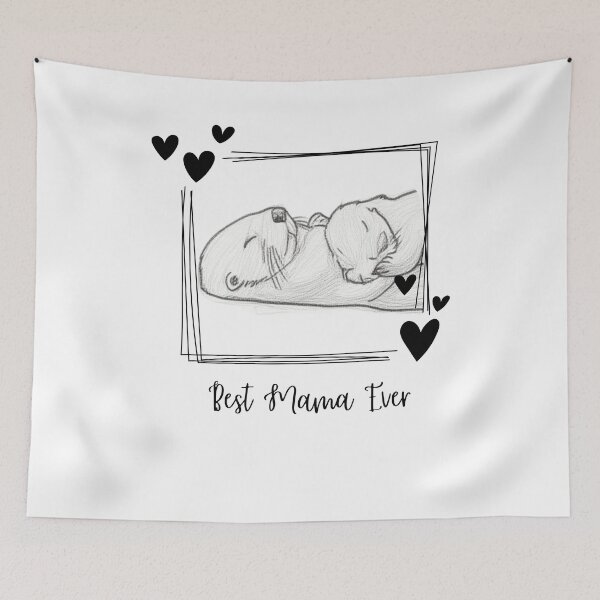 Item preview, Best Mama Ever. Sea Otter Mother and Baby Otter design designed and sold by SofikoDesigns.