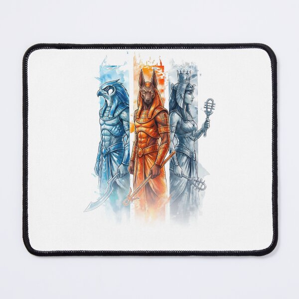 Item preview, Ancient Egyptian Gods Watercolor Trio – Horus, Anubis & Isis Art designed and sold by Ahmed-G-Designs.