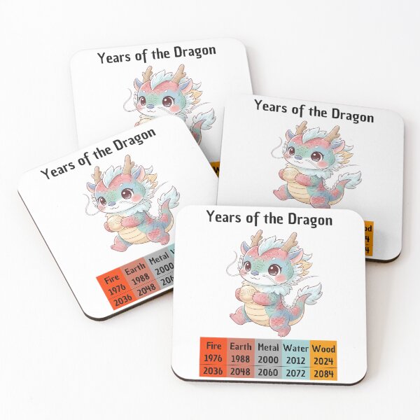 Item preview, Chinese Zodiac Dragon Years | Cute Animal Art designed and sold by Pets & Memes & Stuff.
