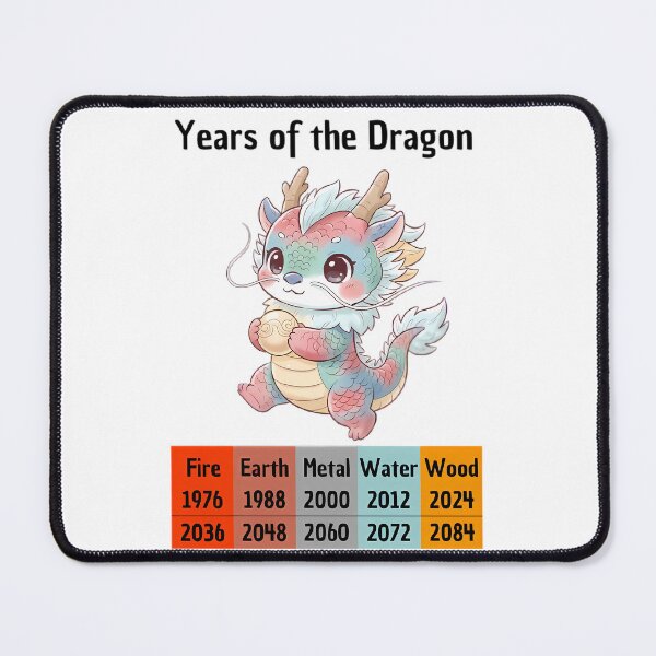 Item preview, Chinese Zodiac Dragon Years | Cute Animal Art designed and sold by Pets & Memes & Stuff.