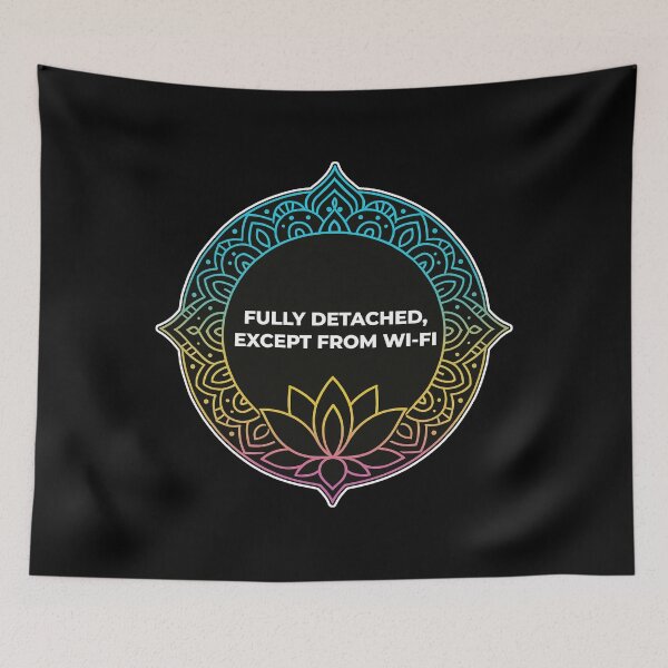 Item preview, Sarcastic Spiritual – Fully Detached – Gift for Friend • Neon Line Art • Gradient Mandala designed and sold by JacobKAurumhead.