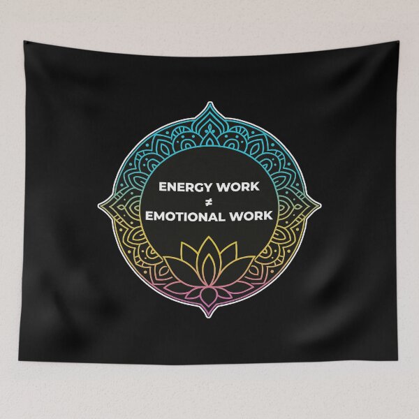 Item preview, SARCASTIC SPIRITUAL – Energy Work Isn’t Emotional Work – Gift for Friend • Neon Line Mandala • Sarcastic Spiritual Art designed and sold by JacobKAurumhead.