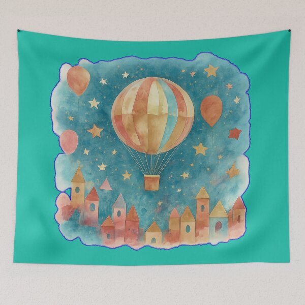 Item preview,  Carnival Moon, conquered by balloon flight. designed and sold by Zofia Sosnecka.
