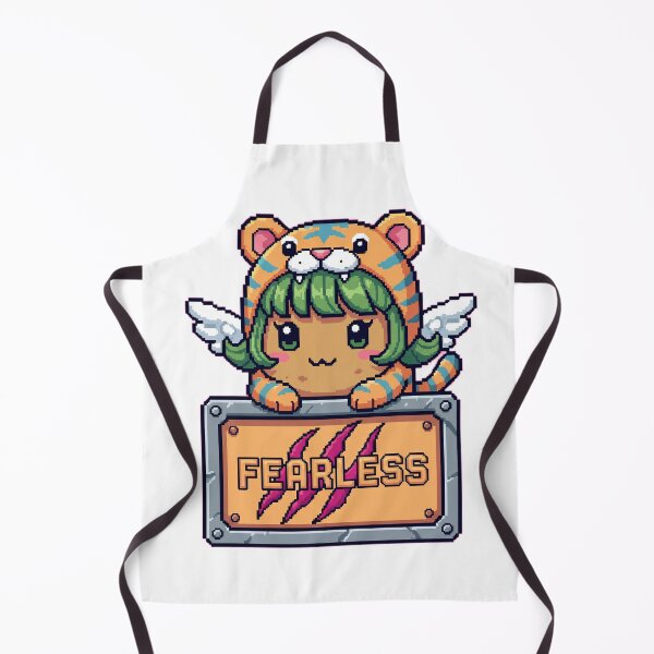 Item preview, Fearless Tiger Potato Sticker – Kawaii 16-bit SNES Pixel Art Angel Warrior designed and sold by Pixel Girl Aesthetic Studio.