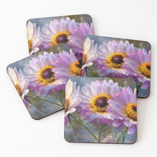 Item preview, Pastel Lilac Sunflowers in Sunset Light designed and sold by daila70.