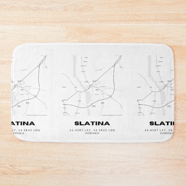 Item preview, Slatina Romania Modern Minimal Map Artwork designed and sold by RM-Journey.