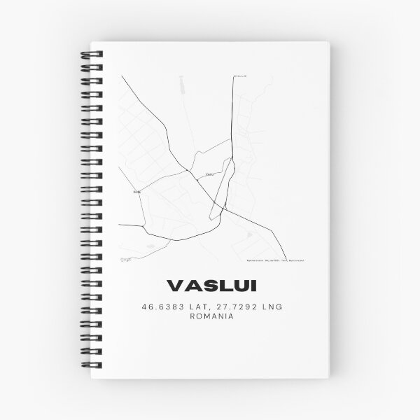 Item preview, Vaslui Romania Minimalist Black and White Map designed and sold by RM-Journey.