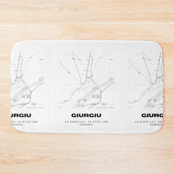 Item preview, Giurgiu Romania Minimalist City Map Print designed and sold by RM-Journey.