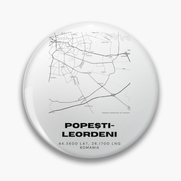 Item preview, Popești-Leordeni Romania Minimalist Map Illustration designed and sold by RM-Journey.