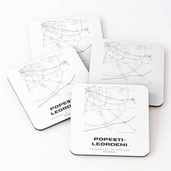 Item preview, Popești-Leordeni Romania Minimalist Map Illustration designed and sold by RM-Journey.