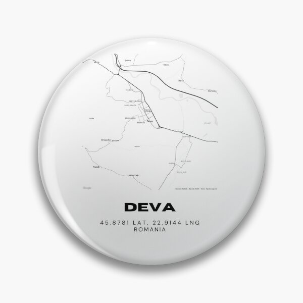 Item preview, Deva Romania Modern Minimalist Map designed and sold by RM-Journey.