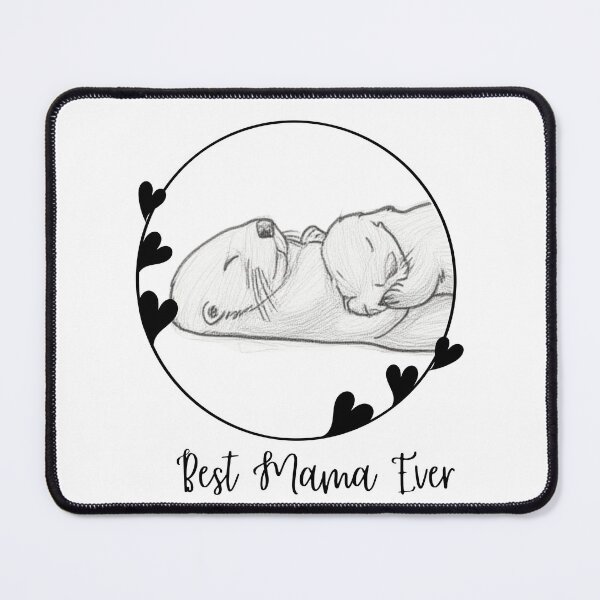 Item preview, Best Mama Ever. Sea Otter Mother and Baby Otter design designed and sold by SofikoDesigns.