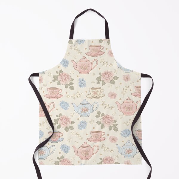 Item preview, Pastel Teatime Blooms – Vintage Floral Tea Set Seamless Pattern designed and sold by HolmeProud.