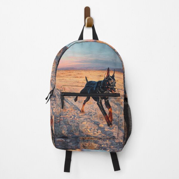 Item preview, A sleek Doberman Pinscher sprinting across an open plain at sunset, Dogs in Motion designed and sold by CDC40.