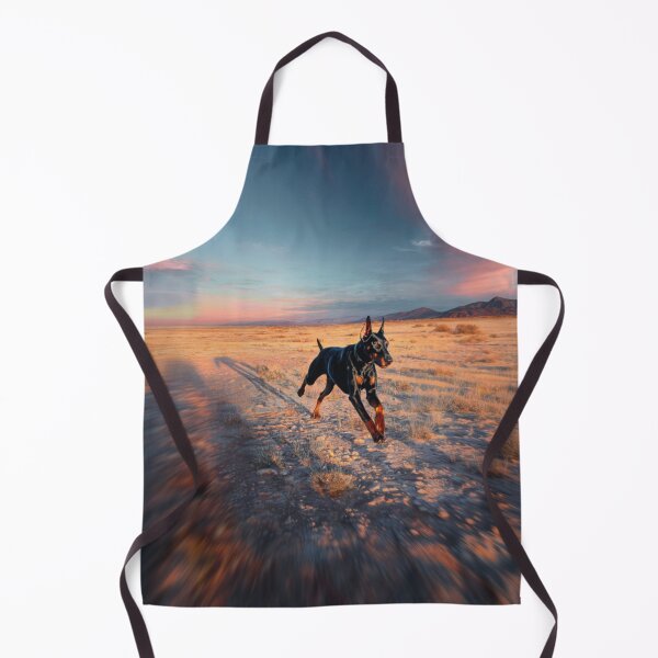 Item preview, A sleek Doberman Pinscher sprinting across an open plain at sunset, Dogs in Motion designed and sold by CDC40.