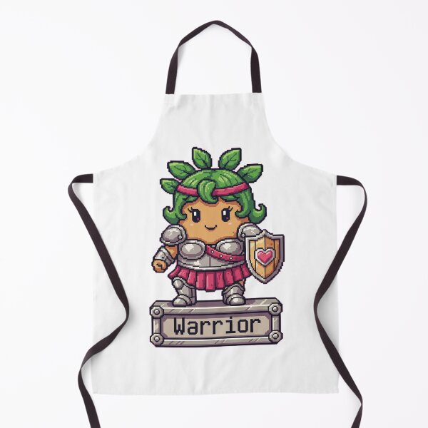 Item preview, Warrior Potato Sticker – Kawaii 16-bit SNES Pixel Art Feminine Gladiator designed and sold by Pixel Girl Aesthetic Studio.