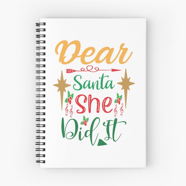 Item preview, Dear Santa She Did It - Funny Christmas Blame Slogan designed and sold by FuzionRaptor.