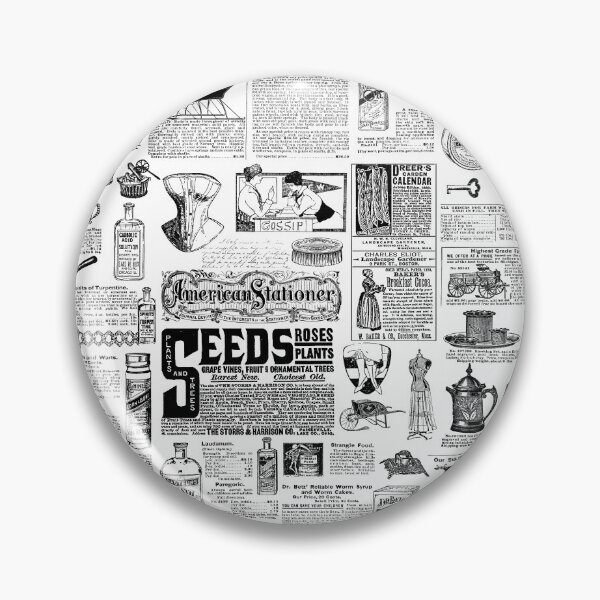 Item preview, victorian catalog black white antique toile designed and sold by Gossip Rag.