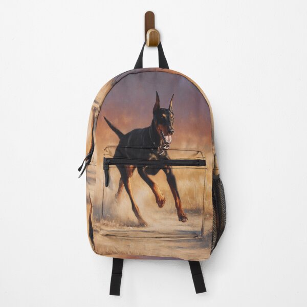 Item preview, A sleek Doberman Pinscher sprinting across an open plain at sunset, Dogs in Motion designed and sold by CDC40.