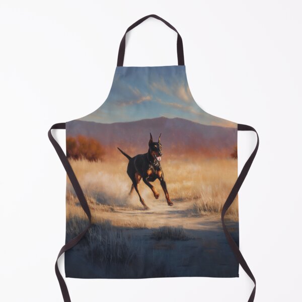 Item preview, A sleek Doberman Pinscher sprinting across an open plain at sunset, Dogs in Motion designed and sold by CDC40.