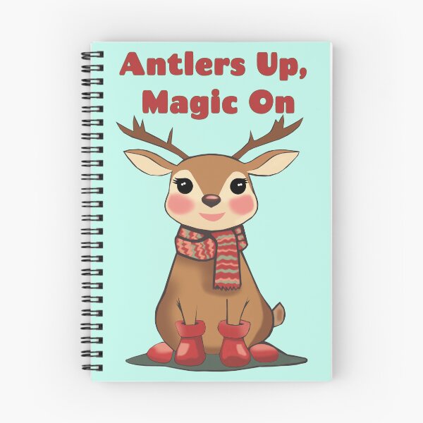Item preview, Antlers Up, Magic On — Reindeer Holiday Print designed and sold by Felia001.