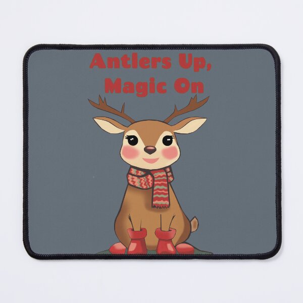 Item preview, Antlers Up, Magic On — Reindeer Holiday Print designed and sold by Felia001.