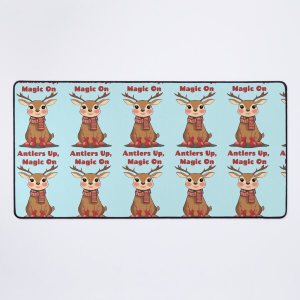 Item preview, Antlers Up, Magic On — Reindeer Holiday Print designed and sold by Felia001.