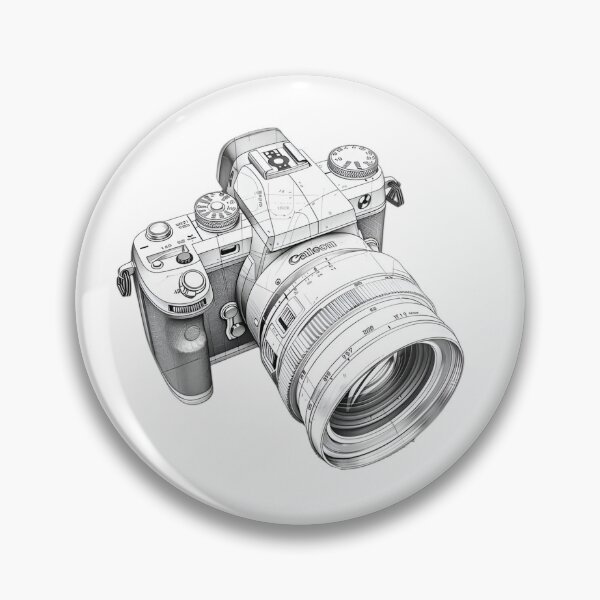 Item preview, Vintage Technical Camera Sketch – Detailed Line Art Illustration designed and sold by Dyan4.