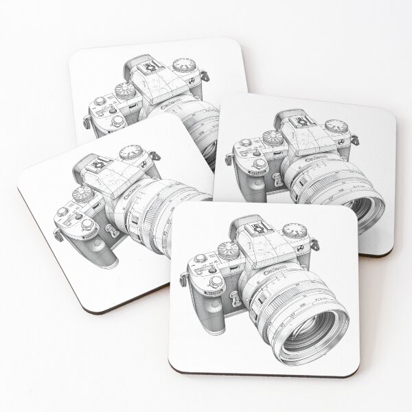 Item preview, Vintage Technical Camera Sketch – Detailed Line Art Illustration designed and sold by Dyan4.