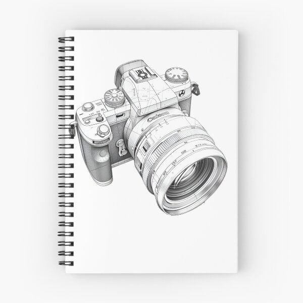 Item preview, Vintage Technical Camera Sketch – Detailed Line Art Illustration designed and sold by Dyan4.