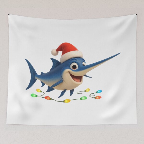 Item preview, Christmas Swordfish designed and sold by Sillytoe.