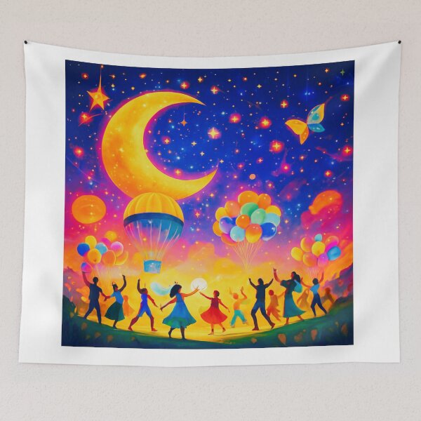Item preview,  Carnival Moon, conquered by balloon flight. designed and sold by Zofia Sosnecka.