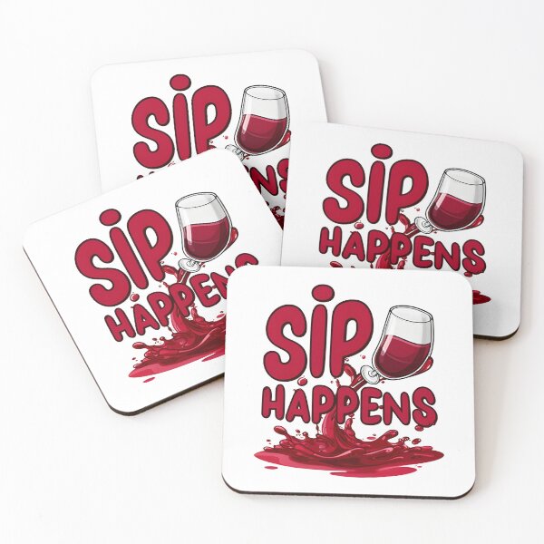 Item preview, wine lover Sip Happens designed and sold by Uglyandcute.